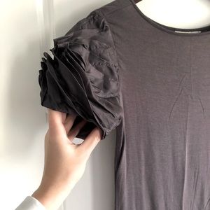 Modal & Silk Puff Sleeve Top